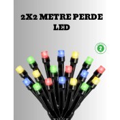 Resim Shopwave 2x2 Metre Pil ile Çalışan Perde LED Işık – 8 Modlu Dekoratif 