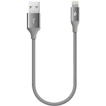 Resim Ttec Alumicable Mini 30 cm Lightning Şarj Kablo Uzay Grisi Şarj Kablosu 