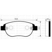 Resim SANGSING SP2073 Fren Balatası Ön 500 07- Linea 07- Doblo 01- / 207 06- 307 00- 1007 05- / Xsara 97- C3 I 02- C4 04- 