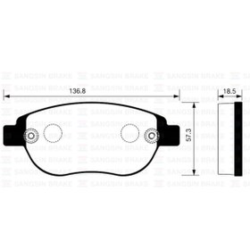 Resim SANGSING SP2073 Fren Balatası Ön 500 07- Linea 07- Doblo 01- / 207 06- 307 00- 1007 05- / Xsara 97- C3 I 02- C4 04- 