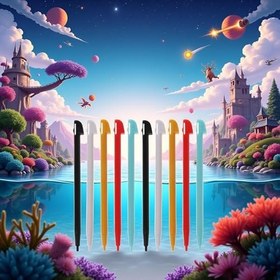 Resim Jowxsx 10 adet şık renk dokunmatik Stylus kalem uyumlu Wii U WIIU Gamepad konsolu Wii U denetleyicileri aksesuarları 