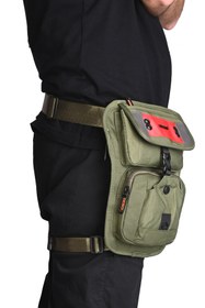 Resim ÇÇS ÇÇS 31281 Motorcu Bacak Ve Bel Çantası – Su Geçirmez, Çok Gözlü, Ayarlanabilir Askılı haki 