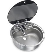 Resim Dometic Sng 420 Cam Kapaklı Yuvarlak Karavan Lavabo/evye 