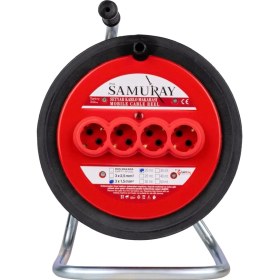 Resim Samuray Seyyar Makaralı Uzatma Kablosu 3x1,5mm 50 mt - 31550 