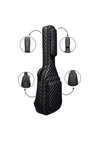 Resim Siyah Profesyonel Gigbag Klasik Gitar Kılıfı-çantası-kapitoneli Suni Deri 