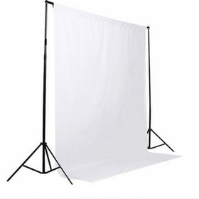 Resim White screen-beyaz fon perde(2 x 3 m) ve Fon Asma Standı Kıt 