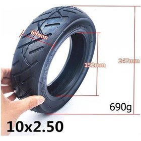 Resim 10x2.50/2.25 İçsiz Lastik Elektrikli Kalınlaştırılmış Lastikler 