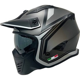 Resim SWAY TOKYO Titanium White Black Kask 