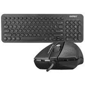 Resim Everest KM-01K Siyah Usb Yuvarlak Tuşlu 3D Mouse Combo Türkçe Klavye + Mouse Set 