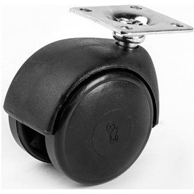 Resim Mobilya Tekeri Döner Plastik H65Mm Büyük Tablalı Siyah 