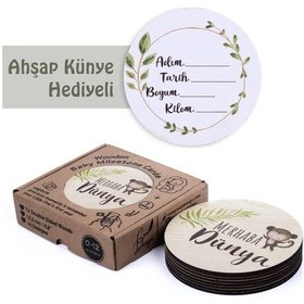 Resim Sevimli Safari Hayvanları İle Ahşap Bebek Fotoğraf Çekim Kartları 