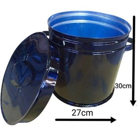 Resim Kül Kovası Kapaklı Odun Kömür Şömine Kovası 