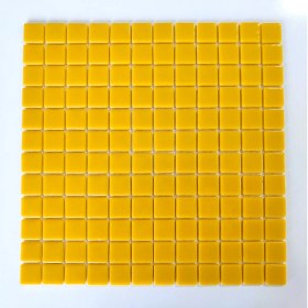 Resim MozaiKristaL Yaşam Alanlarının Tüm Yüzeyleri Için Cam Mozaik. Renk: Sarı. Cam Ölçüsü: 25X25 Mm. File Ölçüsü: 31.5X31.5 Cm. ( 1 Kutu = 10 File Karo = 1 M2 Fiyatıdır. ) 