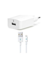 Resim Ttec Speedcharger Apple Uyumlu iPhone Şarj Aleti 2.1A Lightning Kablolu Beyaz 