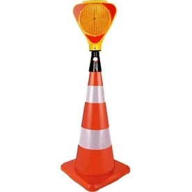 Resim Periboia Trafik Yol Konisi Reflektifli 75CM Işyeri Otopark Dükkan Pvc Kırılmaz Esnek Trafik Dubası Delinatör 