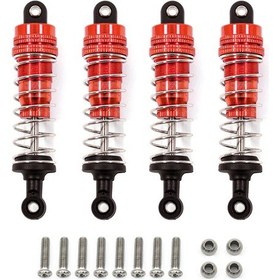 Resim Geekyou Wltoys 1/14 144001 Rc Araç İçin 4 Adet Alüminyum Alaşım Amortisör Yükseltme Parçası 