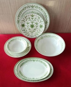 Resim Kütahya Porselen Zeugma 27 Parça Yemek Takımı 1129 Yeşil 