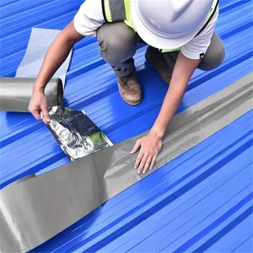Resim 1 rulo çatı su geçirmez bant, çatlak onarımı, su sızıntısı ve rüzgar girişini önleme için kullanılır, metal çelik sac çatılar ve oluklu kiremit çatılar için uygundur, kullanımı kolay, dahili su geçirmez yapıştırıcı/9.98*199.9cm, Çatı Çatlak Onarımı,Çatılar İçin Tamir Bandı,Çatı Tamir Malzemesi 