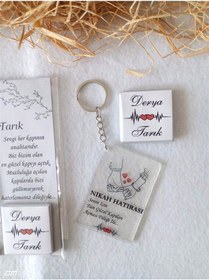 Resim Farklı Market Nikah Hediyesi Anhtarlık Ve Çikolata 25 Adet 