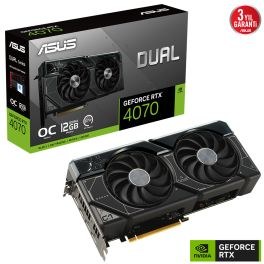 Resim Asus DUAL GeForce RTX 4070 OC Edition 12GB GDDR6X 192 Bit DLSS 3 Ekran Kartı 