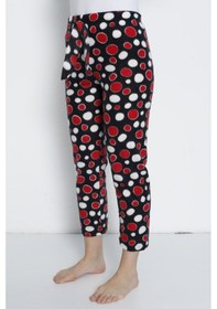 Resim Cepsiz Kışlık Polar Kadın Pijama Altı Tek Alt Je25 Siyah 