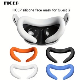 Resim FICEP Silikon Yüz Maskesi Meta Quest 3 için - Teri Dirençli, Toz Geçirmez, Beyaz, Turuncu, Siyah, Mavi Değiştirilebilir Kafa Bandı - VR Oyun Aksesuarları, VR Oyun Ekipmanları için İdeal, Modern Oyun Ekipmanları, Rahat Fit Mask, Sanal Gerçeklik Aksesuarları 