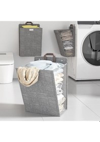 Resim River World Kirli Çamaşır Sepeti Asılabilir Katlanabilir Renkli 