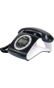 Resim Multitek Retro CID 12 Haneli Lcd Ekran Siyah-Kırmızı Masaüstü Telefon 