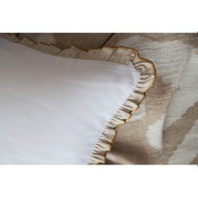 Resim Çift Kişilik Zest Bej Pamuk Yatak Örtüsü Nevresim Seti Bej 