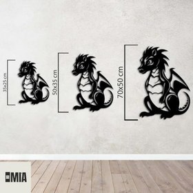 Resim Metal Ejderha Duvar Sanatı Dekoru, Siyah, Modern Fantezi Tasarım, Ev için 3D Duvar Heykeli 27,5x19,7 inç (70X50) 