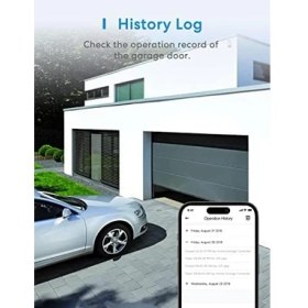 Resim Akıllı Garaj Kapısı Açacağı Homekit ile Çalışır, Harici Anten ve 3 Tek Kapıya Kadar, Uygulama Kontrolü, Siri ve Alexa ile Uyumlu, Assistant 2,4 Ghz 