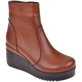 Resim Pullman Hakiki Deri Dolgu Taban Kadın Bot Ayk-300 Taba Taba 