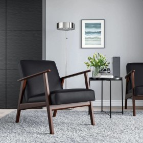 Resim IKEA Siyah Şık Kanepe - Tekli Koltuk 
