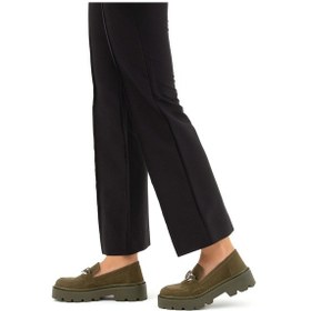 Resim Tamer Tanca Kadın Vegan Haki Süet Loafer Ayakkabı 817 0890 Bn Ayk Sk22/23 Hakı Suet Haki 