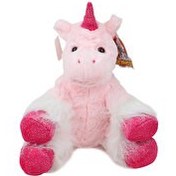 Resim Pembe Boynuzlu Unicorn Peluş 20 Cm 