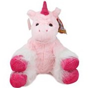 Resim Pembe Boynuzlu Unicorn Peluş 20 Cm 