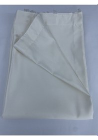 Resim Taç Krem Saten Güneşlik Perde Ekru 