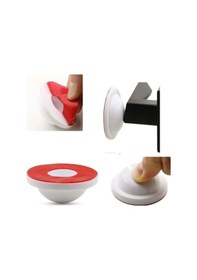 Resim Silikon Kapı Stoperi Beyaz 3 Adet Tamponu Kendinden Yapışkanlı Beyaz Kapı Kolu Stopu 