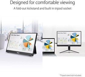 Resim ASUS ZENSCREEN MB16AHT 15.6 Taşınabilir USB Monitör IPS 1920x1080 5MS Mini-HDMI USB-C MM 3 Yıl 10 Parmak Dokunmatik, Dahili Batarya, Eyecare Monitör 