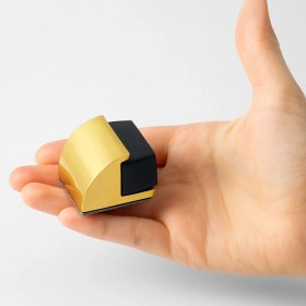 Resim Oval Metal Kapı Stoperi Gold Altın Güçlü Yapışkanlı Kauçuk Kapı Tamponu Çarpma Önleyici Durdurucu 