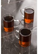 Resim 3'lü Borosilikat Isıya Dayanıklı Termısıl Cam Kupa Bardak 3 X 200 Ml 