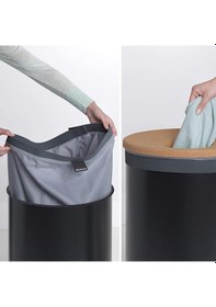 Resim Brabantia Çamaşır Sepeti 60 Lt Siyah Mantar Kapak 120022 Siyah 