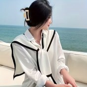 Resim 1 adet Şık Polyester Şal - Kadınlar için Nefes Alabilen, Sıcak, Rüzgar Geçirmez Düz Renkli Atkı, Siyah ve Beyaz Moda Aksesuarı, Günlük Geziler için Mükemmel, Şık Boyun Sarma, Çok Yönlü Moda Aksesuarı | Şık Şal | Polyester Şal, Kadınlar için Şal, Kadınlar için Şık Kışlık Örgü, Kadınlar için Şık Kışlık Örgü, Kadınlar için Atkı, Kadınlar için Şal 