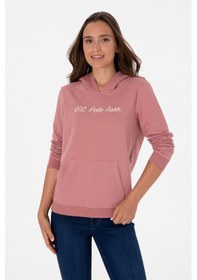 Resim U.S. Polo Assn. Kadın Gül Kurusu Kapüşonlu Sweatshırt 50313559-VR221 