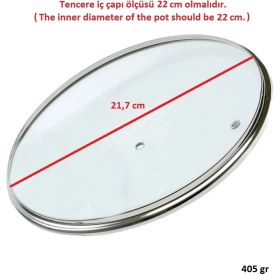 Resim İcanpares Tencere Sahan Tava Cam Kapağı Buhar Delikli Kapak 22 cm ve Pembe Tutma Tepesi 