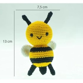 Resim Hype Store Amigurumi Arı Figür 13 cm - El Yapımı Pamuk Ip Örgü Dekoratif Obje 