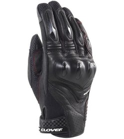 Resim Clover Raptor - 3 Korumalı Motosiklet Eldiveni Siyah 