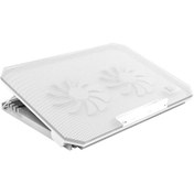 Resim Honmex 15.6 İnç Altı Notebooklar İçin 4 Seviye Yükseklik Ayarlı 2 Fanlı Soğutucu Stand Beyaz 