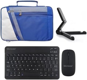 Resim Microcase Xiaomi Pad 5 Uyumlu Tablet Çanta+Türkçe Bluetooth Klavye +Mouse+ Standı AL4383 Lacivert 
