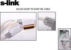 Resim SLX-525 Scart To Scart 3mt Gold Metal Kablo S-Link